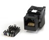 CAT6a Unshielded Jack RJ45 Toolless Keystone Black