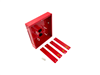 MUTO 260mm x 220mm x 50mm Red with Perspex Lid and adaptor plates Meets DCCS V3 Spec