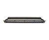 1RU Modular Unloaded Patch Panel for UTP Jacks 24 Port With Cable Support Bar