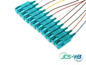 JCS Pigtails SC 2M OM4 900um Coloured 12 Pack