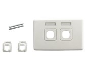 Data Wall Outlet Plate Dual Socket 10 Pack