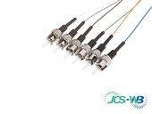 JCS Pigtails ST 2M OM1 900um Coloured 6 Pack
