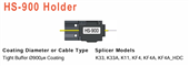HS900 Right Holder 900um fibre holder  K33 K33A K11 KF4 KF4A KF4AHDC
