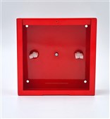 MUTO Red 150mmx150mmx50mm cw Perspex Lid CW Knockouts to suit 4 x 25 x 25mm RJ45 Bezel