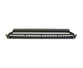 1RU Modular Unloaded Patch Panel for UTP Jacks 24 Port With Cable Support Bar
